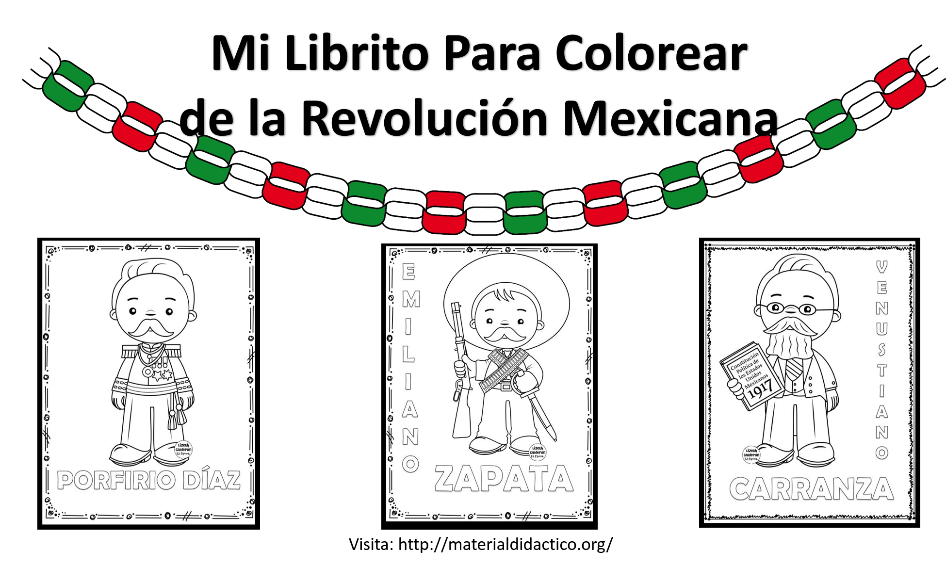 Mi Librito Para Colorear de la Revolución Mexicana | Material Didáctico y  Planeaciones
