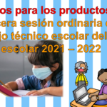 Formatos para los productos de la tercera sesión ordinaria del consejo técnico escolar del ciclo escolar 2021 – 2022