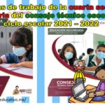 Guías de trabajo de la cuarta sesión ordinaria del consejo técnico escolar del ciclo escolar 2021 – 2022